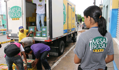 IMP recebe mais de 9 toneladas de doações de alimentos do Mesa Brasil