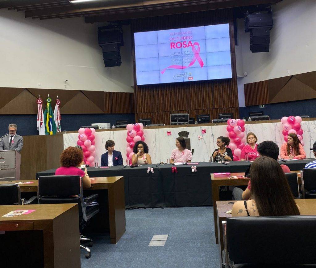 Instituto Mário Penna é recebido pela Câmara Municipal de Belo Horizonte para reforçar o Outubro Rosa e a importância da prevenção do câncer de mama